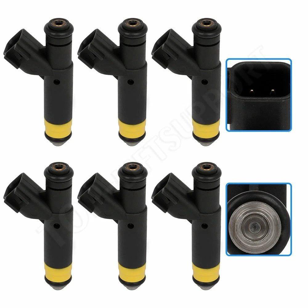 Set of 6 Fuel Injectors for Ford F-150, Mustang (2001–2003)