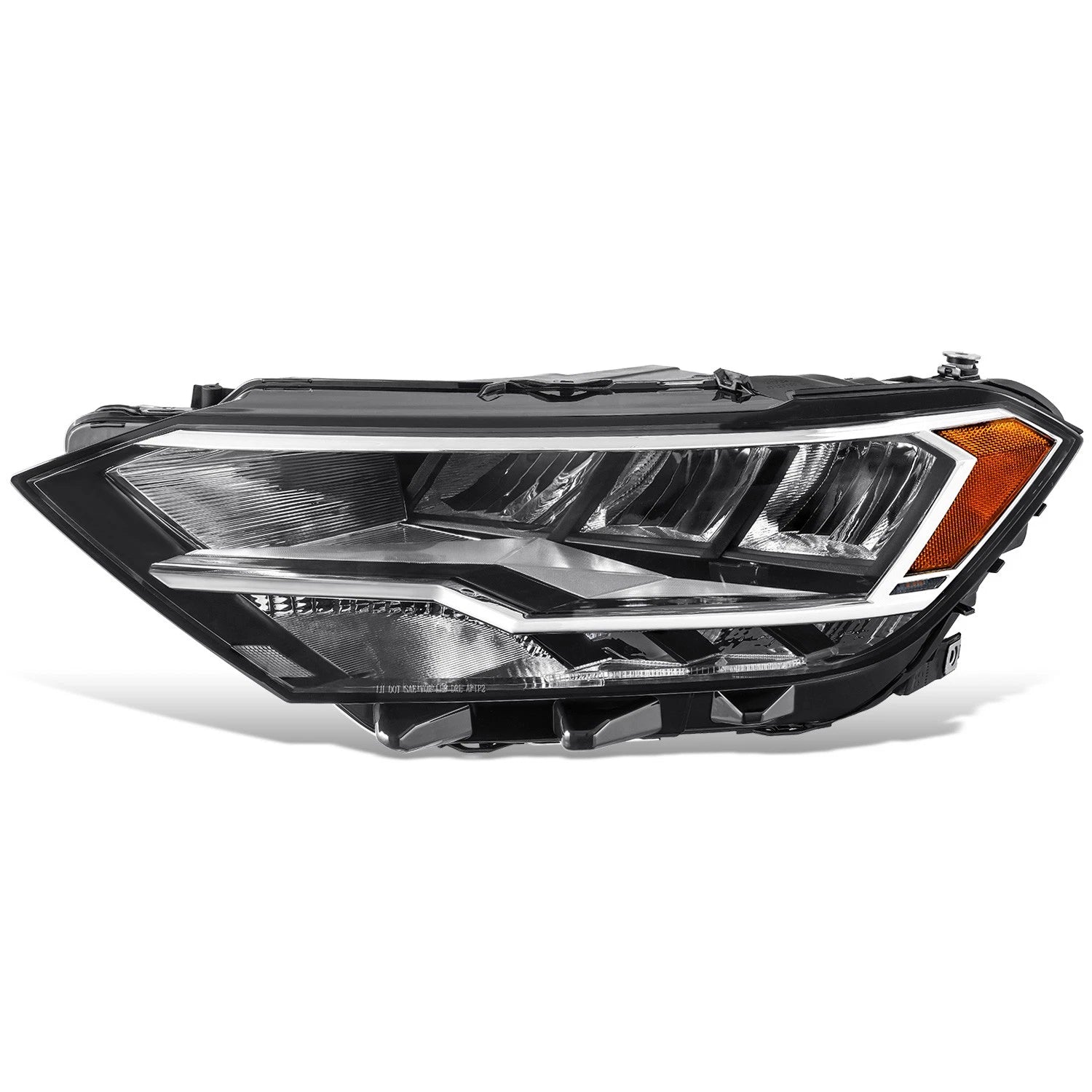 Left Side Headlight for Volkswagen Jetta (2019–2023) - Black Housing, Amber Corner