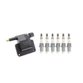 Hitachi Ignition Coil & 6 NGK Ruthenium Spark Plugs Kit for Dakota Ram 1500 (1997–2004)