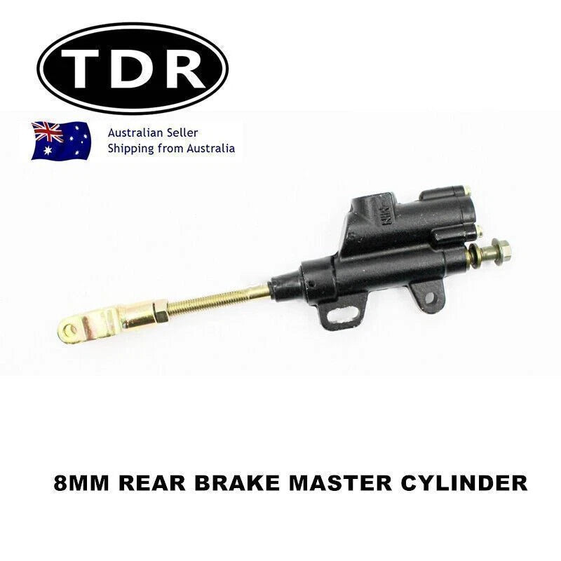 8mm Black Rear Hydraulic Brake Master Cylinder for ATV Dirt Bike (110–125 cc)