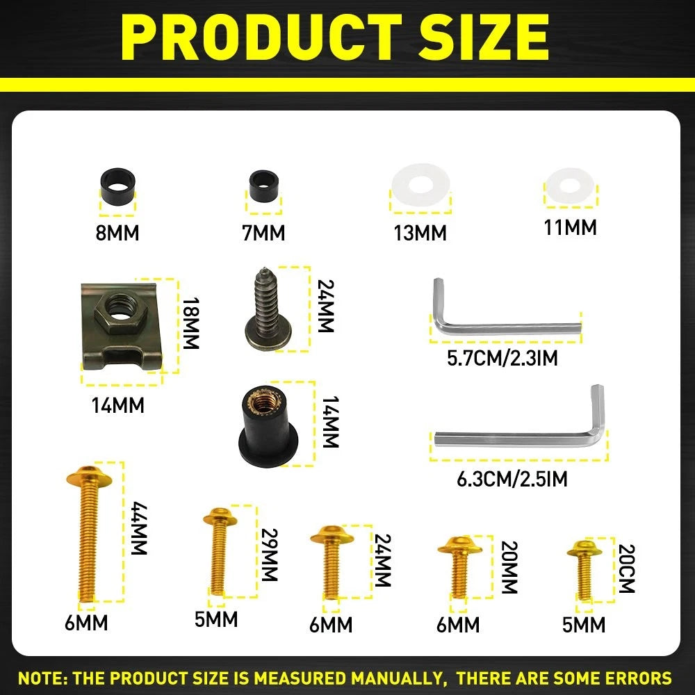 Fairing Bolt Kit for Honda CBR600RR CBR900RR CBR1000RR (2003–2023)