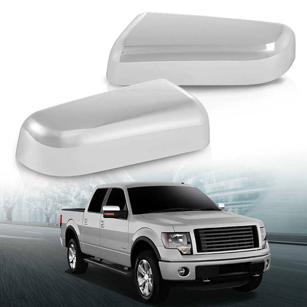 2X Chrome Mirror Cover Set for Ford F150 (2009–2014)