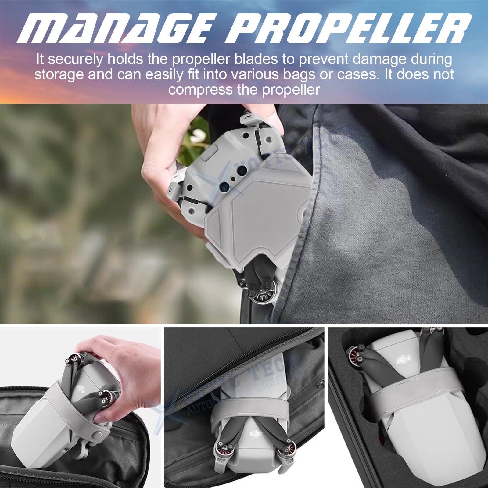Gray Propeller Holder Guard Quick Release Stabilizer for DJI Mavic Mini  (2020-2021)