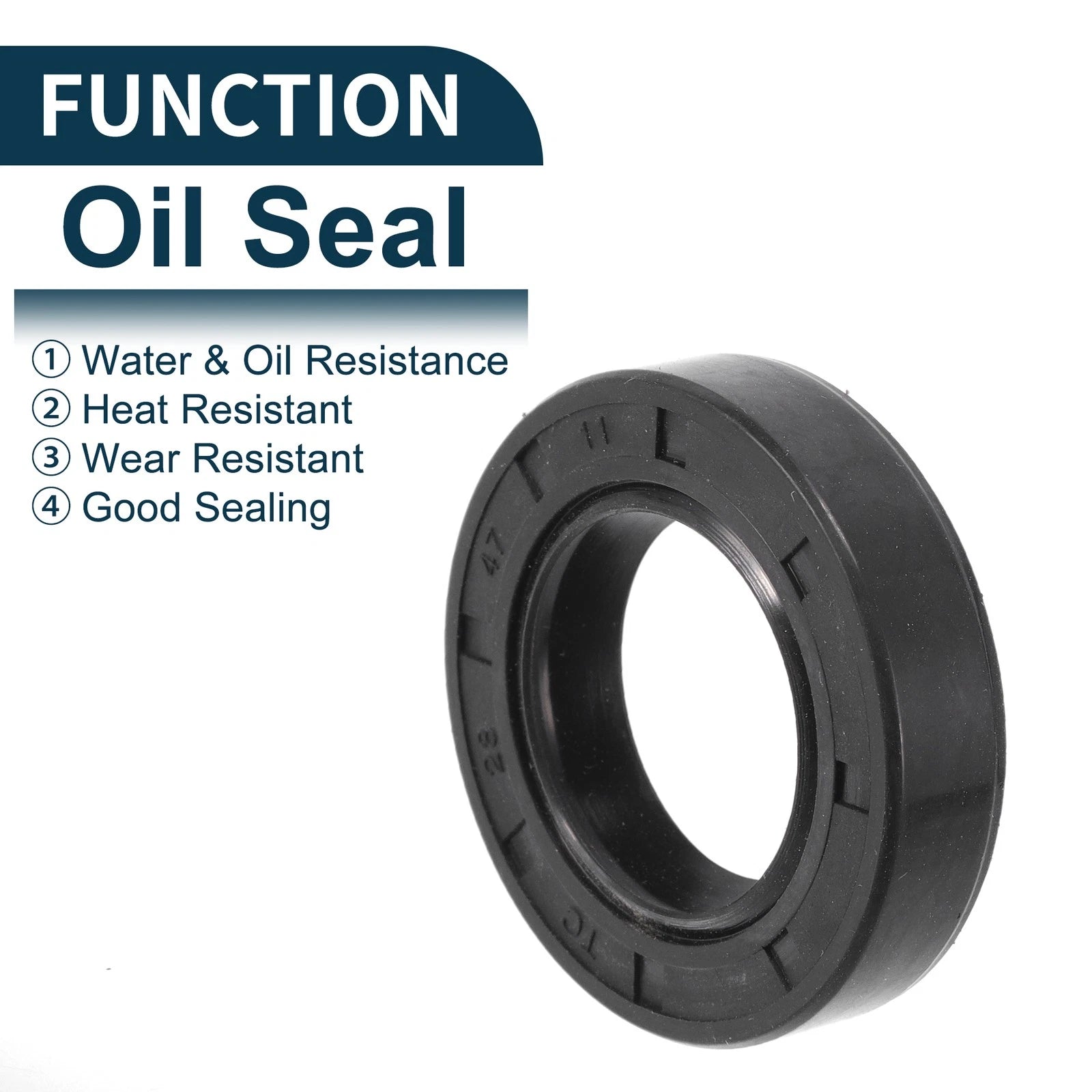 Set of 5 Oil Seal Rotary Shaft Seal NBR Rubber 28x47x11mm