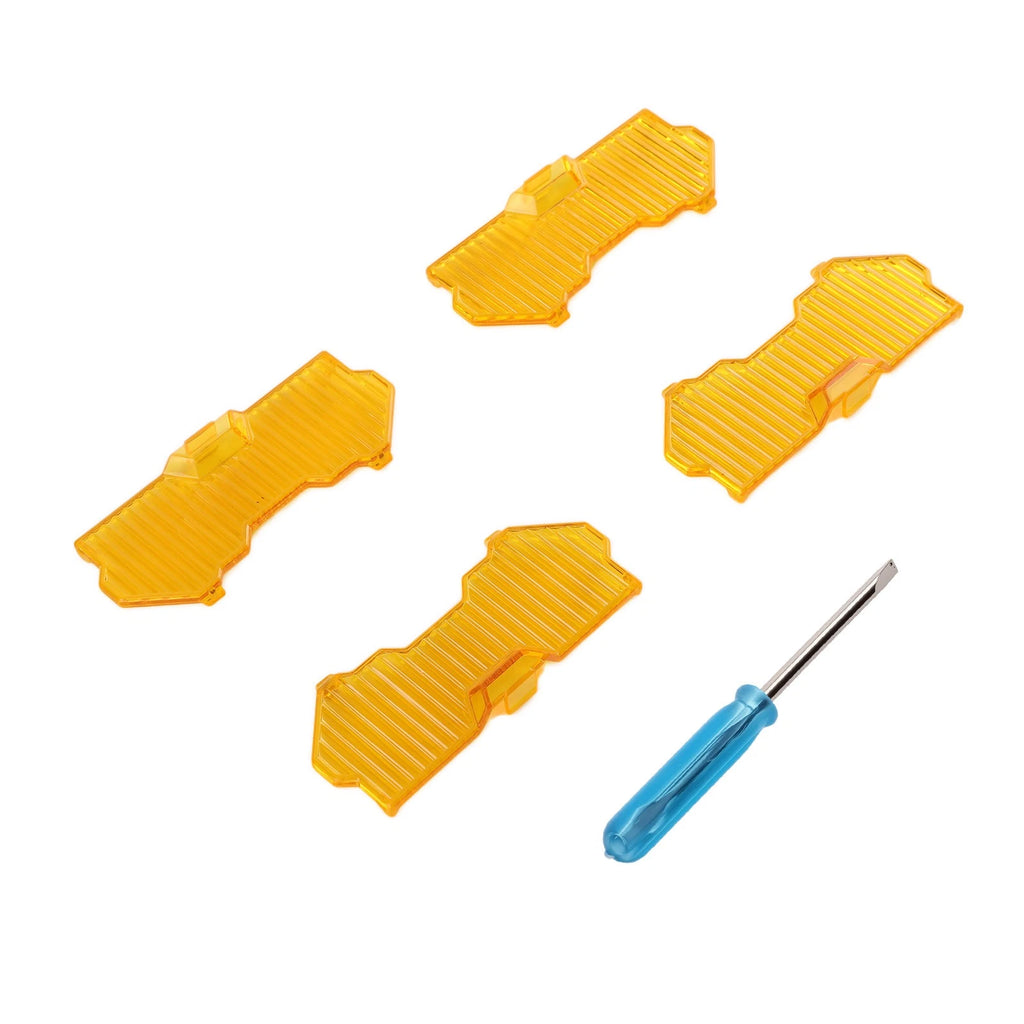Set of 4 Amber Protective Covers for Round LED Driving Lights