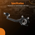 2X Front Steering Knuckle for Toyota Tundra (2000–2003), Sequoia (2001–2003), 4Runner