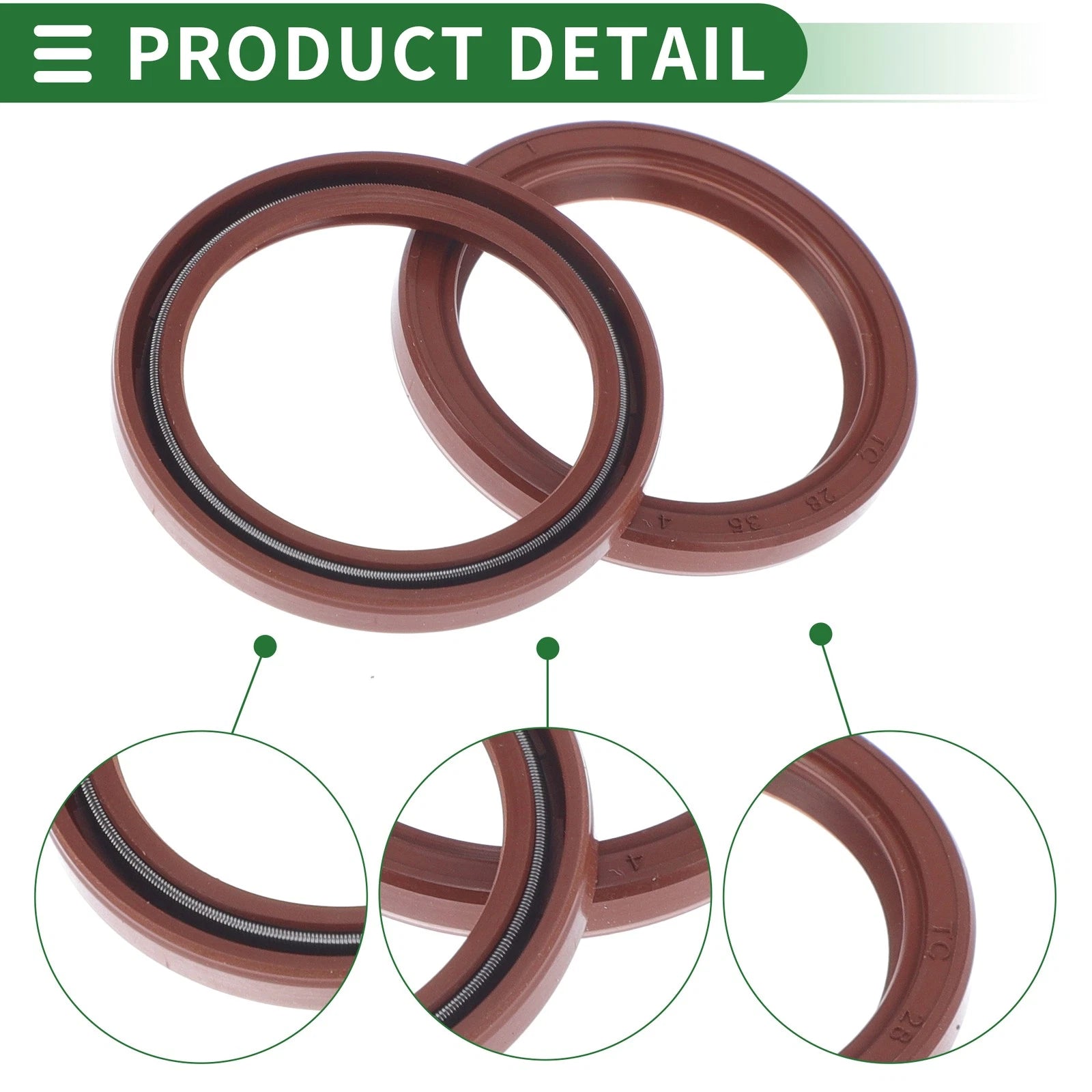 Set of 5 Oil Seal Rotary Shaft Seal FKM Rubber 28x35x4mm