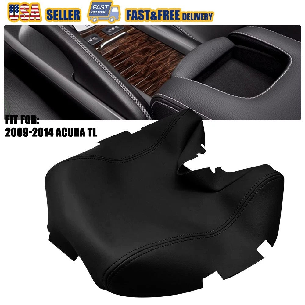 Armrest Center Console Lid Cover for Acura TL (2009–2014) Microfiber Leather Black