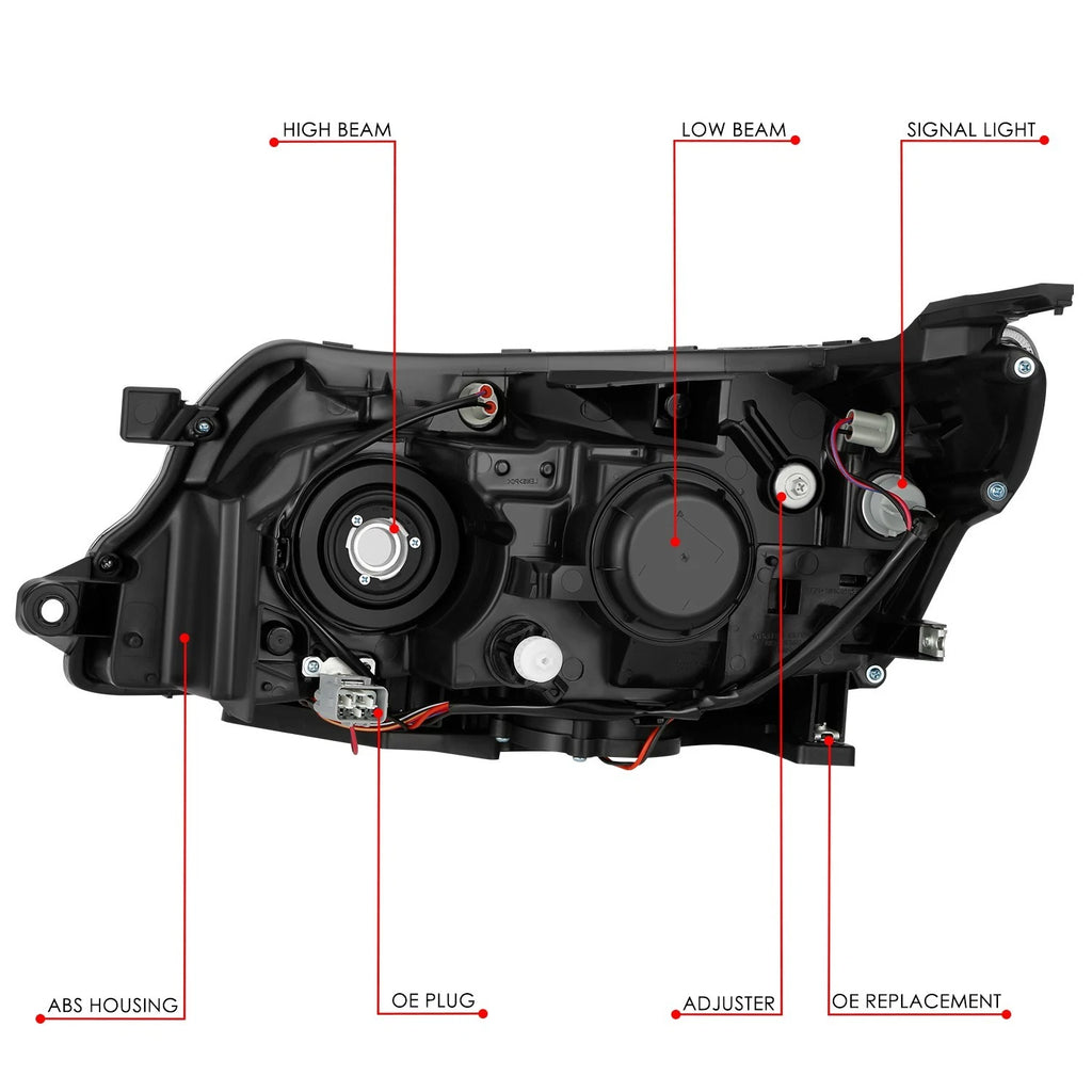 Chrome Amber Headlight Assembly for Subaru Forester (2009–2013)