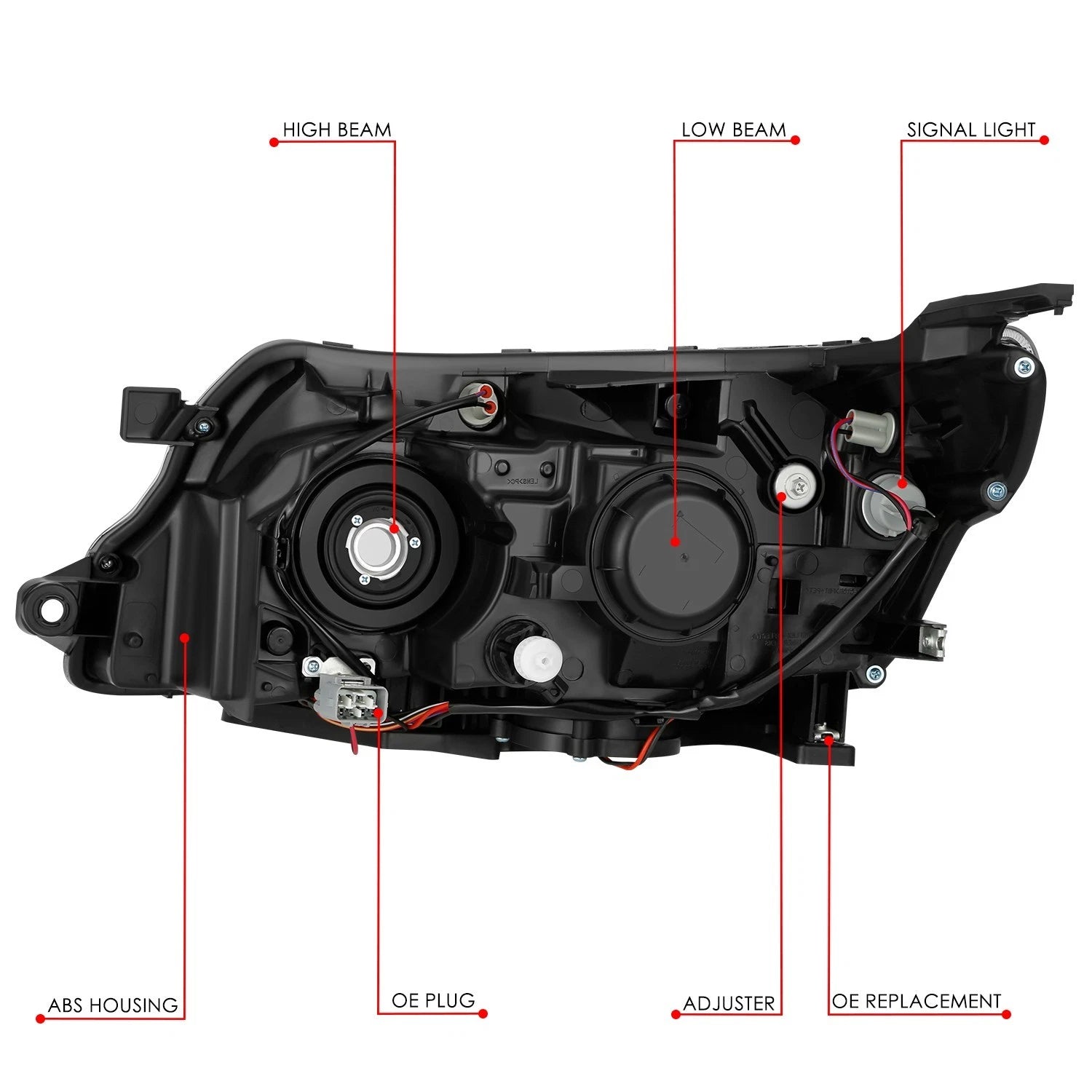Chrome Amber Headlight Assembly for Subaru Forester (2009–2013)