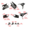 3.25” Axle Weld On Air Ride Suspension Triangulated 4 Link Brackets