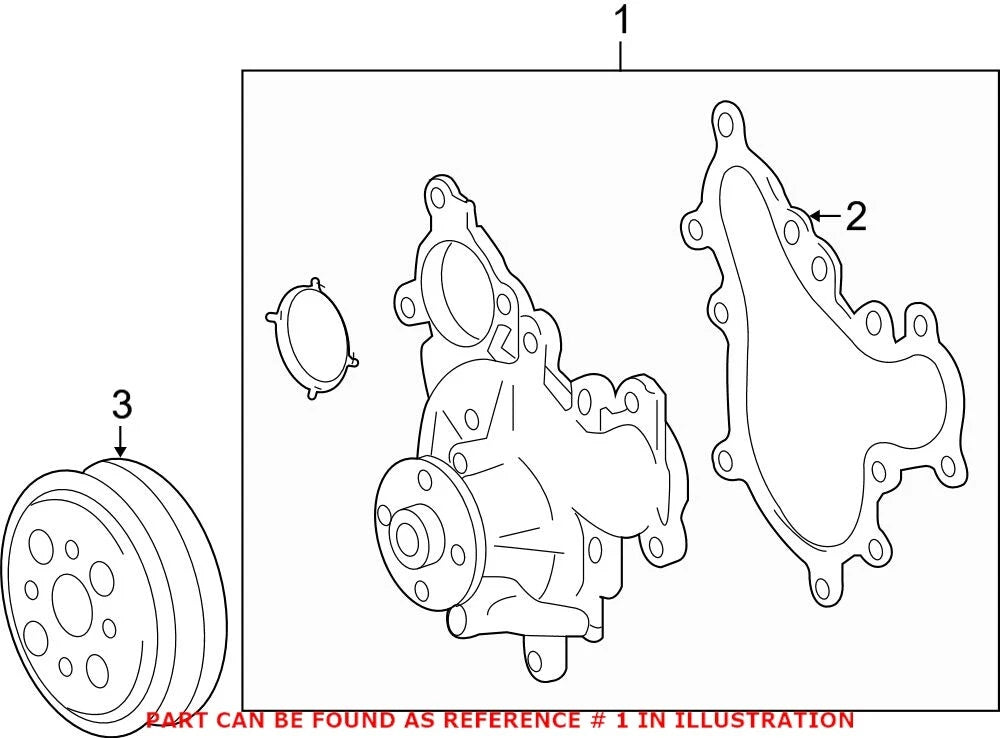 Genuine OEM Engine Water Pump with Gasket for Lexus GX460 (2010–2020)