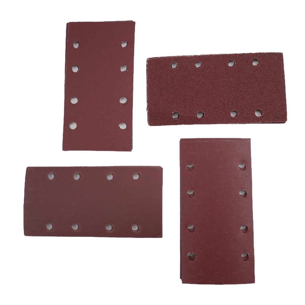 20pcs 185x93mm 8 Holes Self-Adhesive Flocking Sand Paper for Polishing