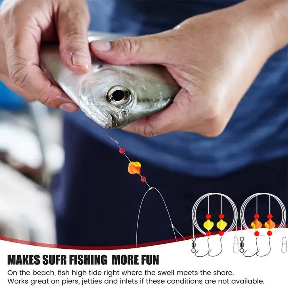 EVA Enhanced Pompano Rig for Fishing (Dual Floats, Stable Sinker)