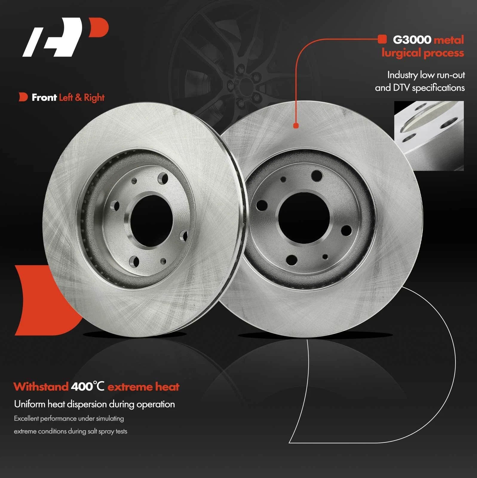 Front Disc Brake Rotors for Ford Focus (2008-2011)