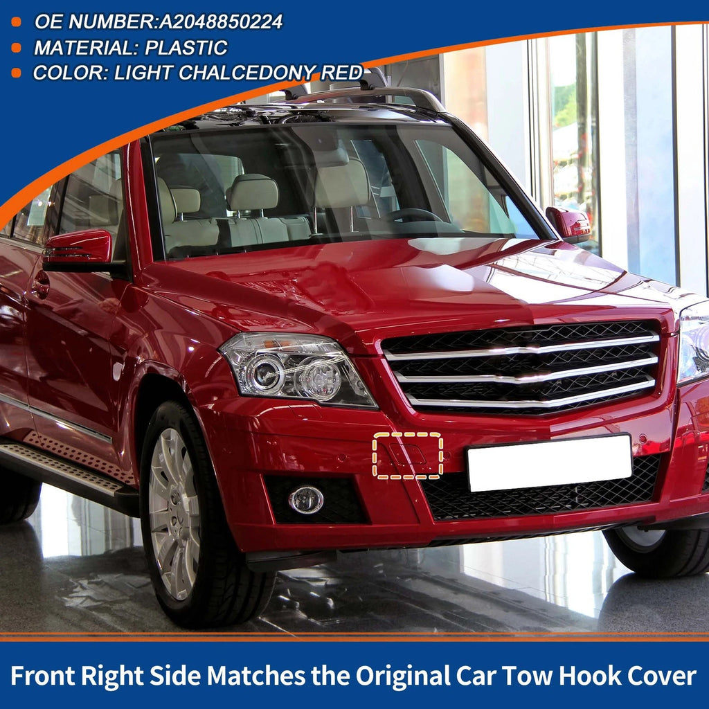 Tow Hook Cover for Mercedes-Benz GLK350 (2010–2015) No.A2048850224 Red