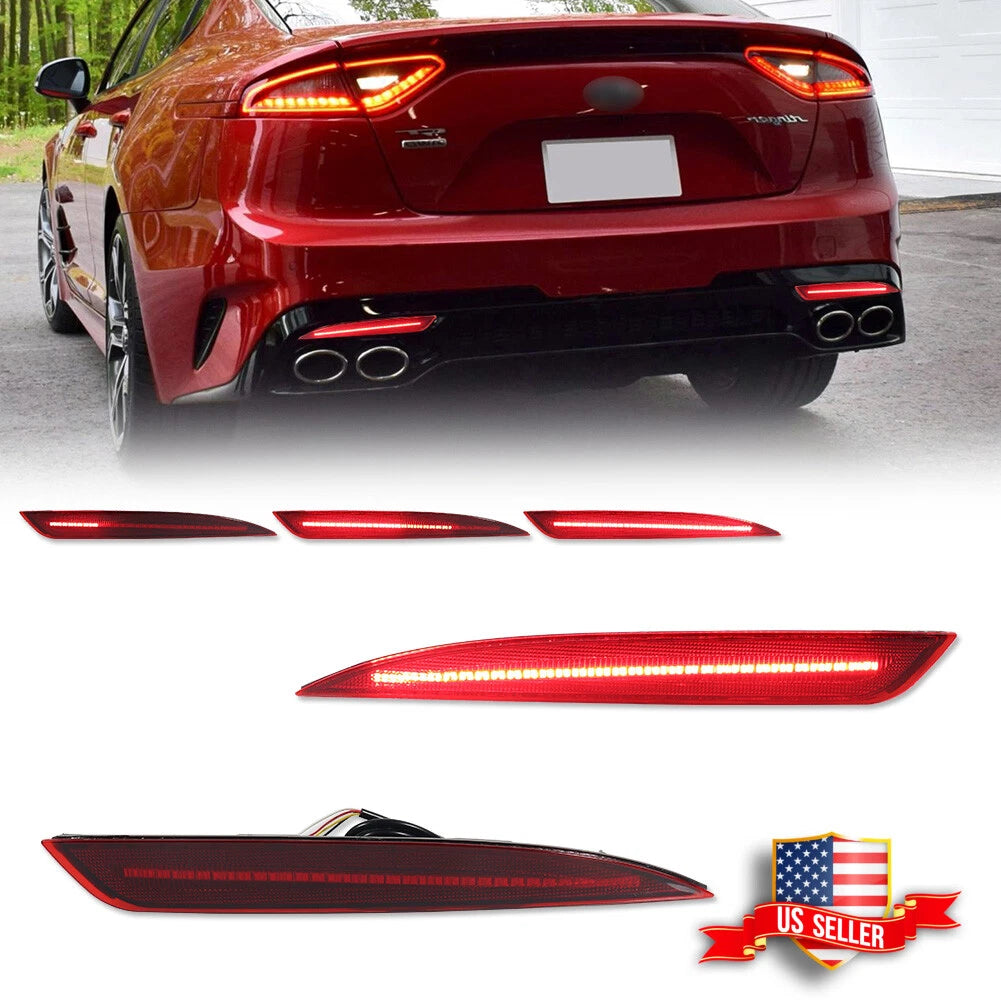 Sequential Red LED Rear Reflector Tail Lamp for Kia Optima (2016–2018)