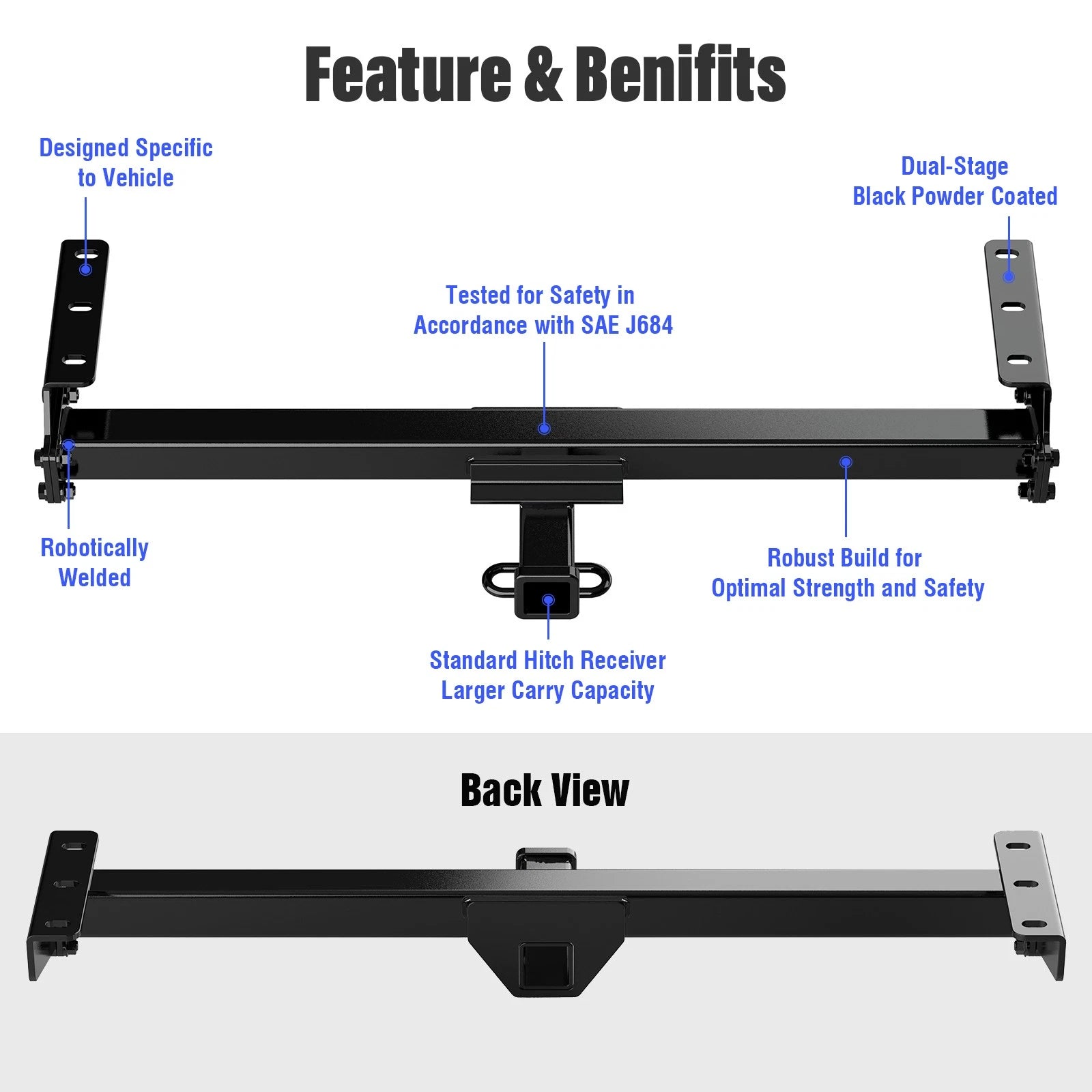 Trailer Hitch Receiver for Nissan Frontier (2005-2026)