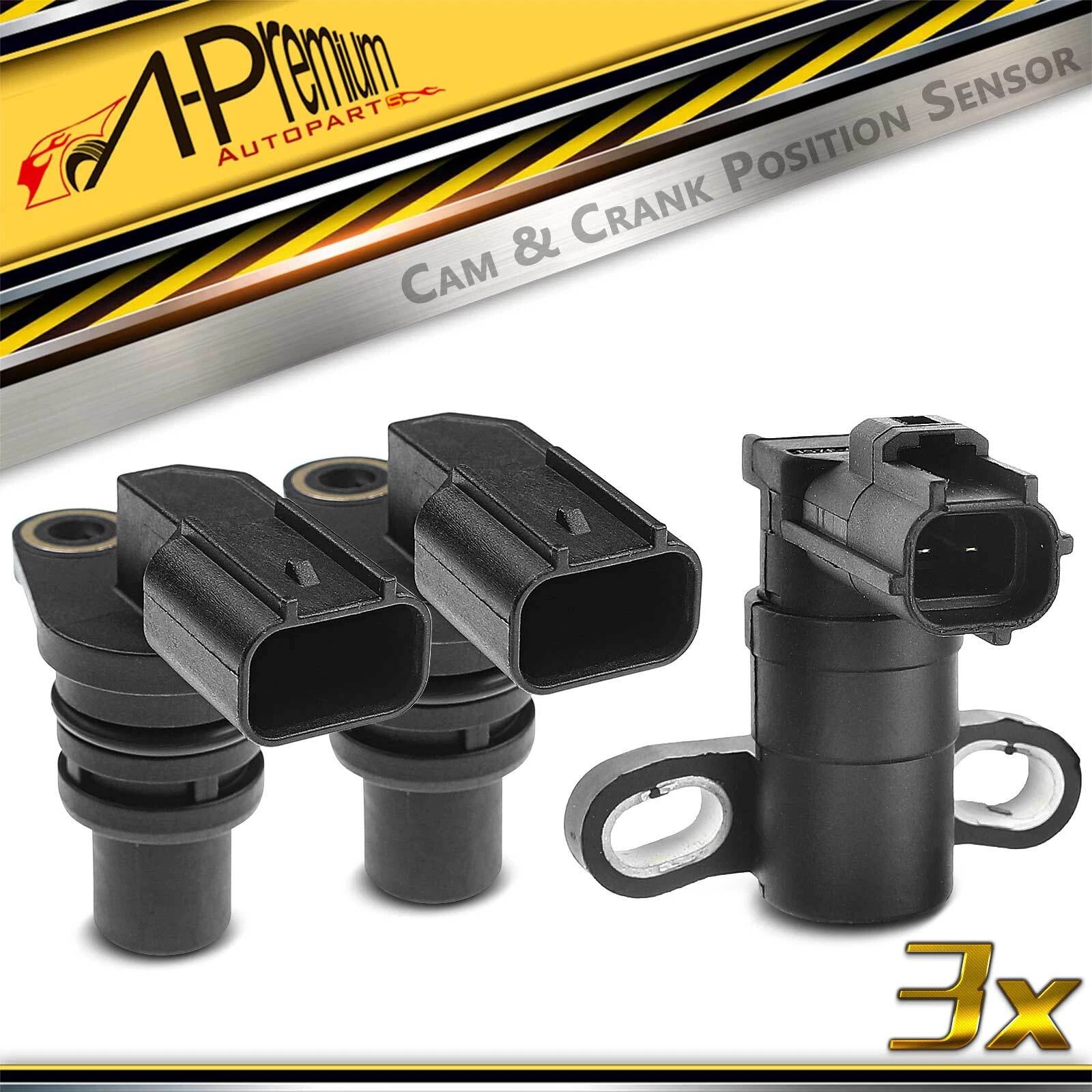 2X Camshaft & Crankshaft Position Sensors for Ford Transit Connect (2010–2013)