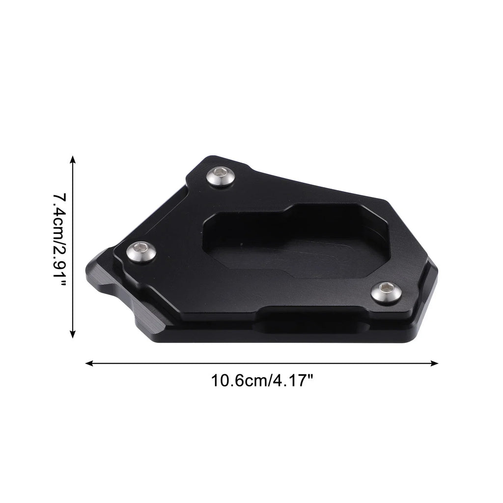 Aluminum Alloy Kickstand Plate Pad for BMW R1250GS 2018-2019 (Black)