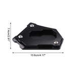 Aluminum Alloy Kickstand Plate Pad for BMW R1250GS 2018-2019 (Black)
