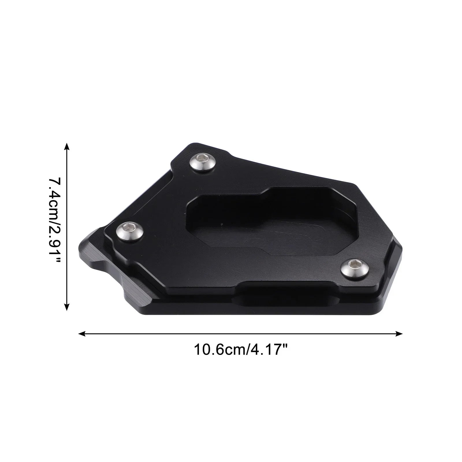 Aluminum Alloy Kickstand Plate Pad for BMW R1250GS 2018-2019 (Black)
