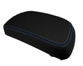 Console Lid Armrest Cover for Toyota Yaris (2008–2011) Carbon Fiber Blue Stitch