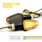2X LED Turn Signal Indicator for Motorcycle (Smoked)