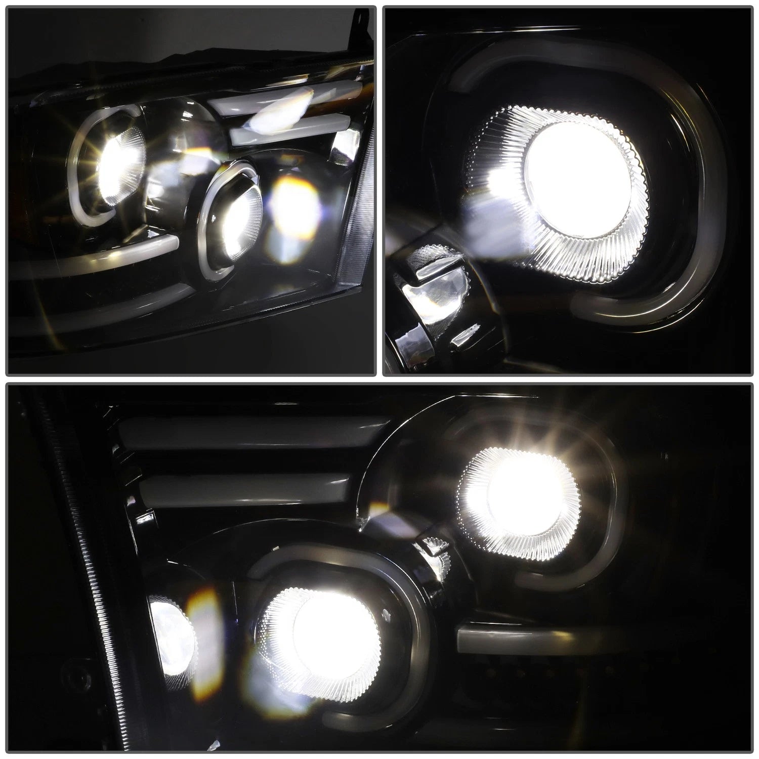 LED DRL Sequential Signal Projector Headlight Lamps for Ram 1500 2500 3500 (2009–2018)