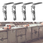 Set of 4 Industrial 90 Degree Hook Latch Carbon Steel for Equipment Fastening