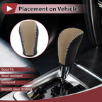 1Pc Gear Shift Knob Cover for Subaru Forester (2006–2012) Beige Faux Leather