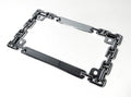 Chrome Metal Chain License Plate Tag Frame for Motorcycle Universal (All Years)