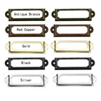 Set of 12 Metal Drawer Cabinet Label Pull Handles for