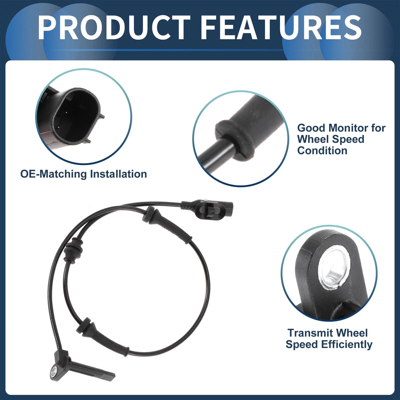 ABS Wheel Speed Sensor No. 68082092AC for Dodge Dart (2013–2016) Front