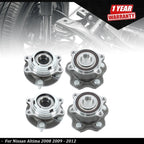2X Front & 2X Rear Wheel Hub Bearing Assembly for Nissan Altima (2008â2012)