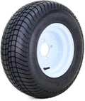 WANDA 205/65-10 Tire Rim for Golf Cart (4-Ply, 4 Lugs, 4" PCD, White)