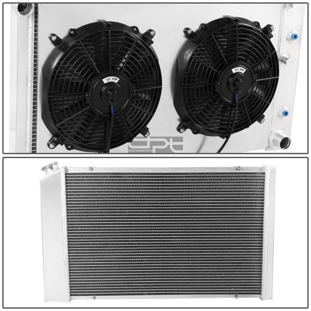 Three Row Aluminum Radiator + Fan Shroud for Chevy Camaro/Century/Cutlass (1978–1987)