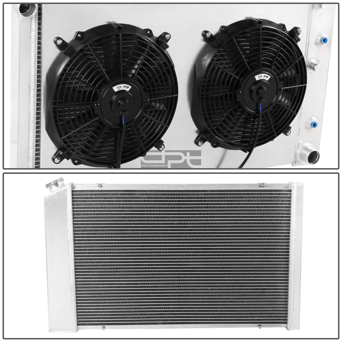 Three Row Aluminum Radiator + Fan Shroud for Chevy Camaro/Century/Cutlass (1978–1987)