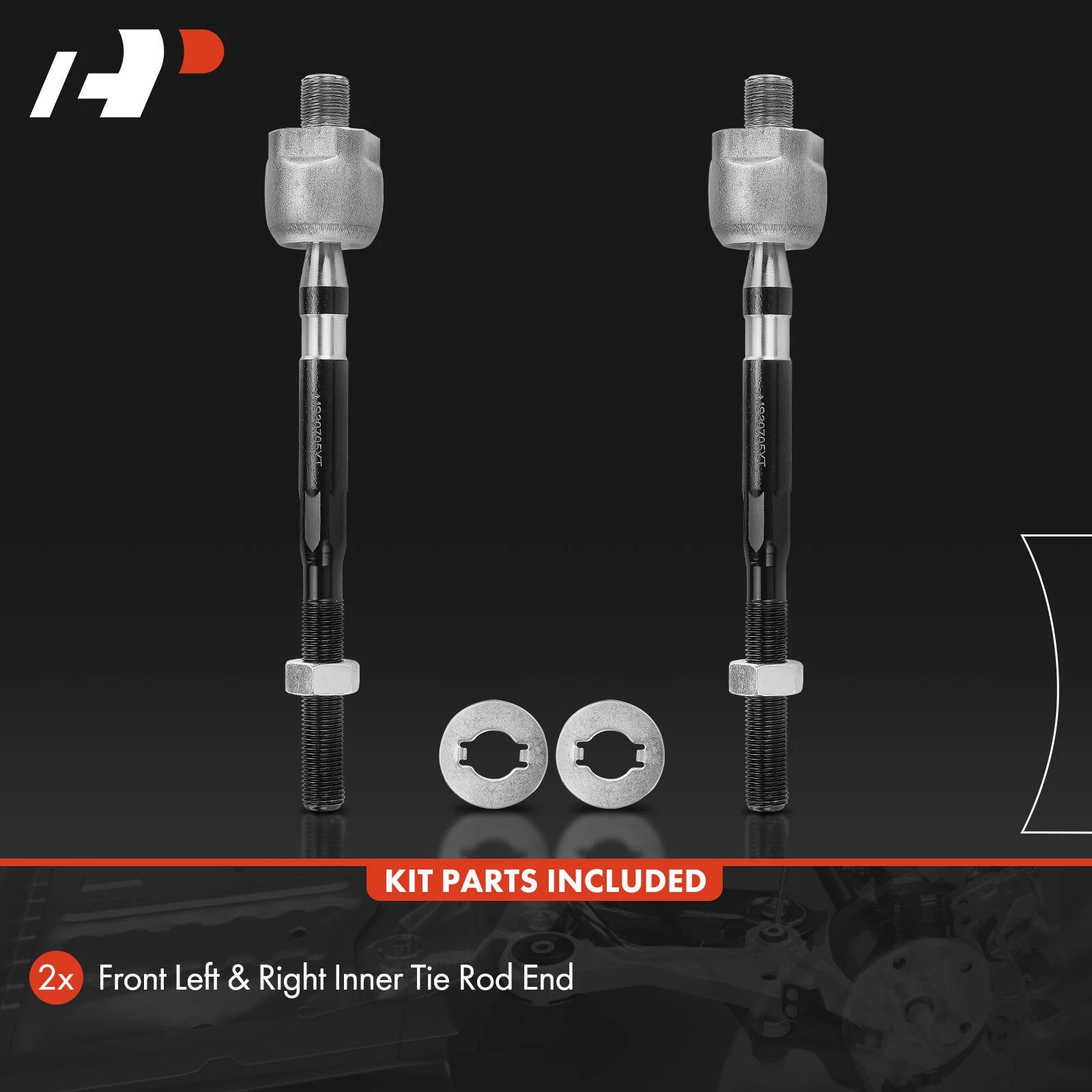 2X Front Inner Steering Tie Rod End for Infiniti G35 (2003-2007)