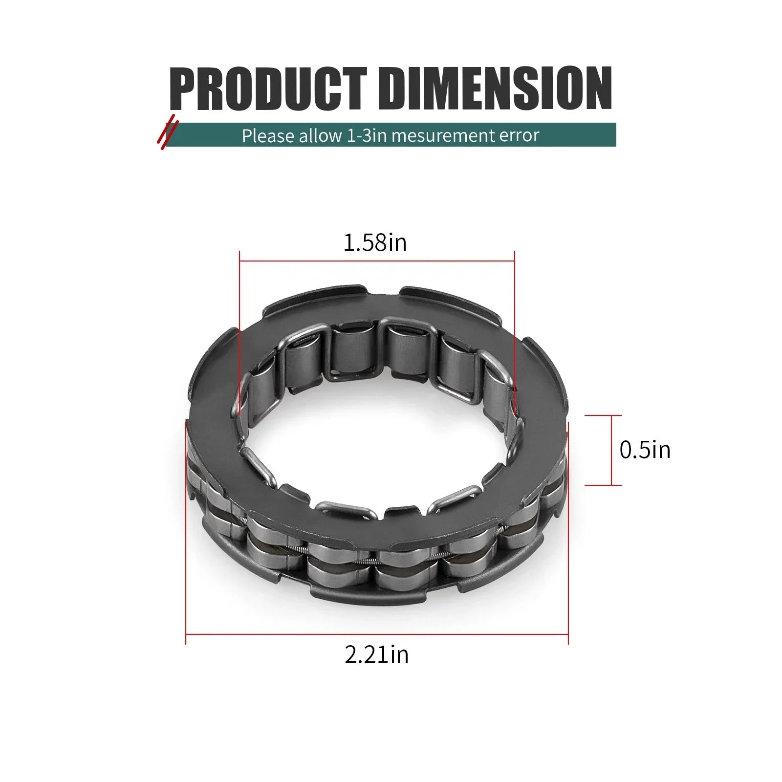 Clutch Hub One Way Bearing for Yamaha Kodiak 400 YFM400 (2000–2006)