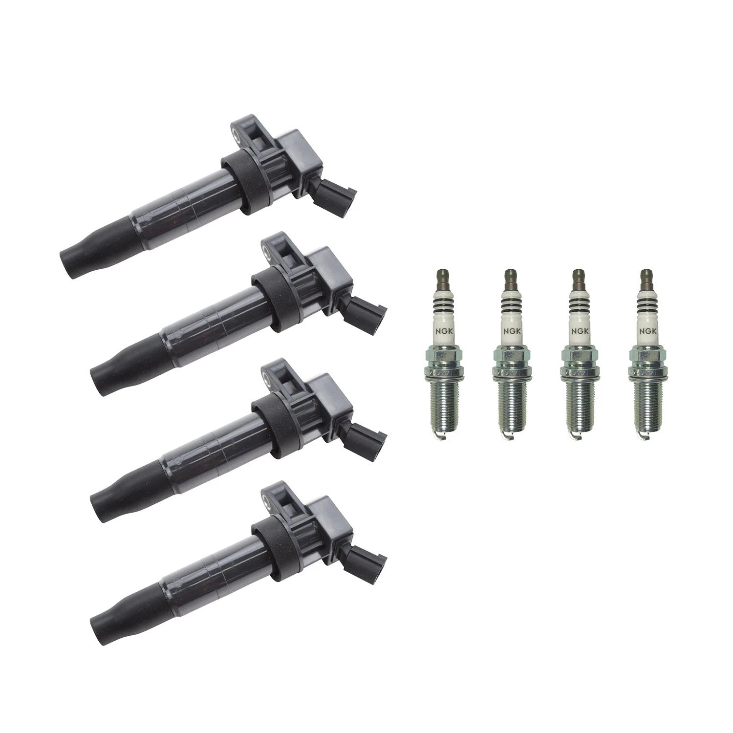 Set of 4 Ignition Coils & NGK Iridium Spark Plugs for Forte Tucson (2010–2019)