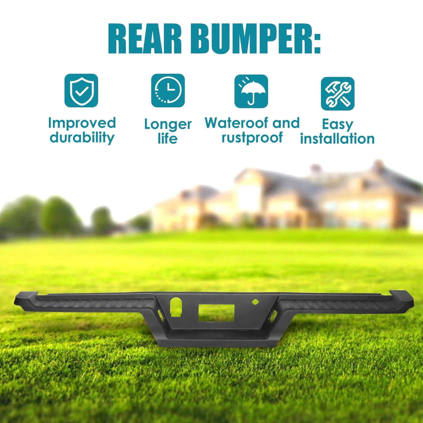 Rear Bumper Step Pad for Ford F150 (2021–2023) w/ Tow Hole