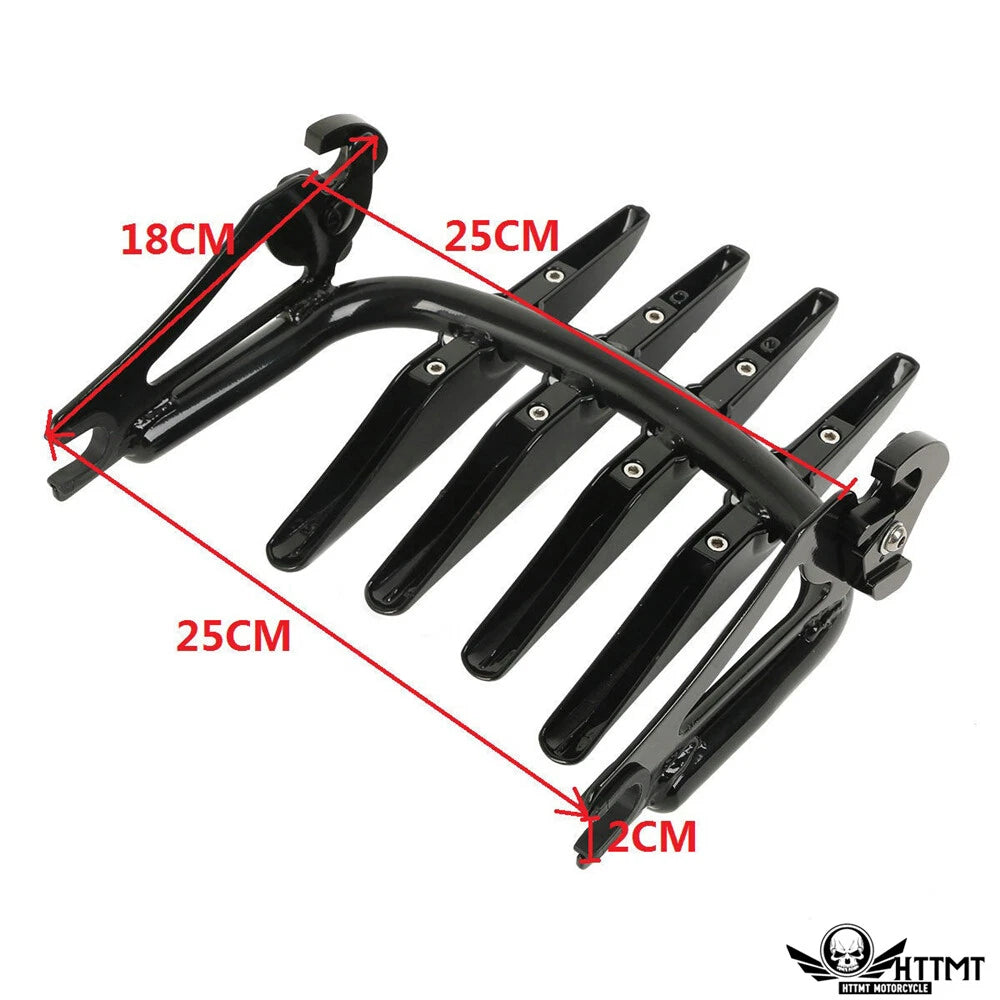 Detachable Skull Stealth Luggage Rack for Harley Touring FLHR FLTR (1997–2008)