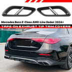 Carbon Look Rear Exhaust Muffler Pipe Tip for Benz E-Class W214 (2024–2024)