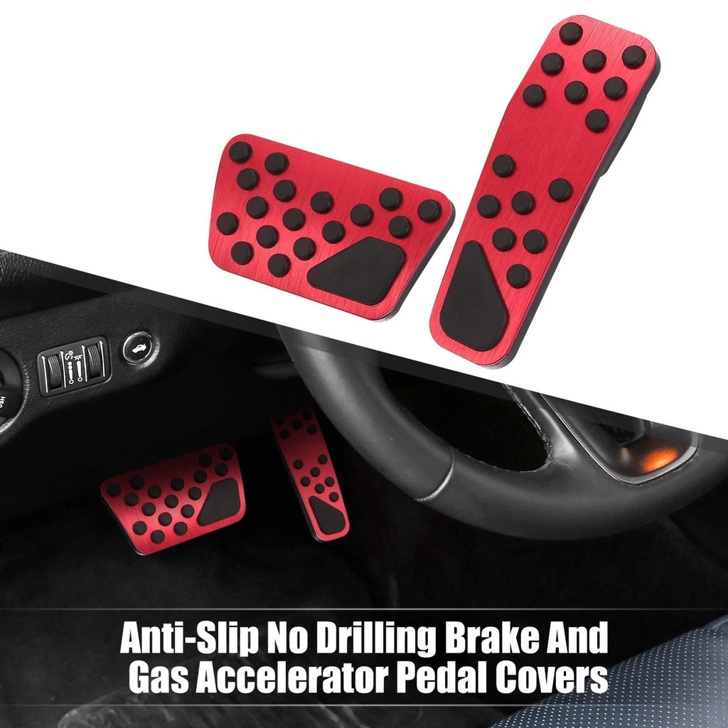 Anti Slip Brake and Gas Accelerator Pedal Cover Kit for Dodge Chrysler 