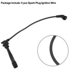 6pcs Spark Plug Ignition Wire for Hyundai Sonata GLS (1999–2001) Black