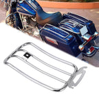 Chrome Solo Seat Luggage Rack for Harley Road King, Street Glide (1997–2015)