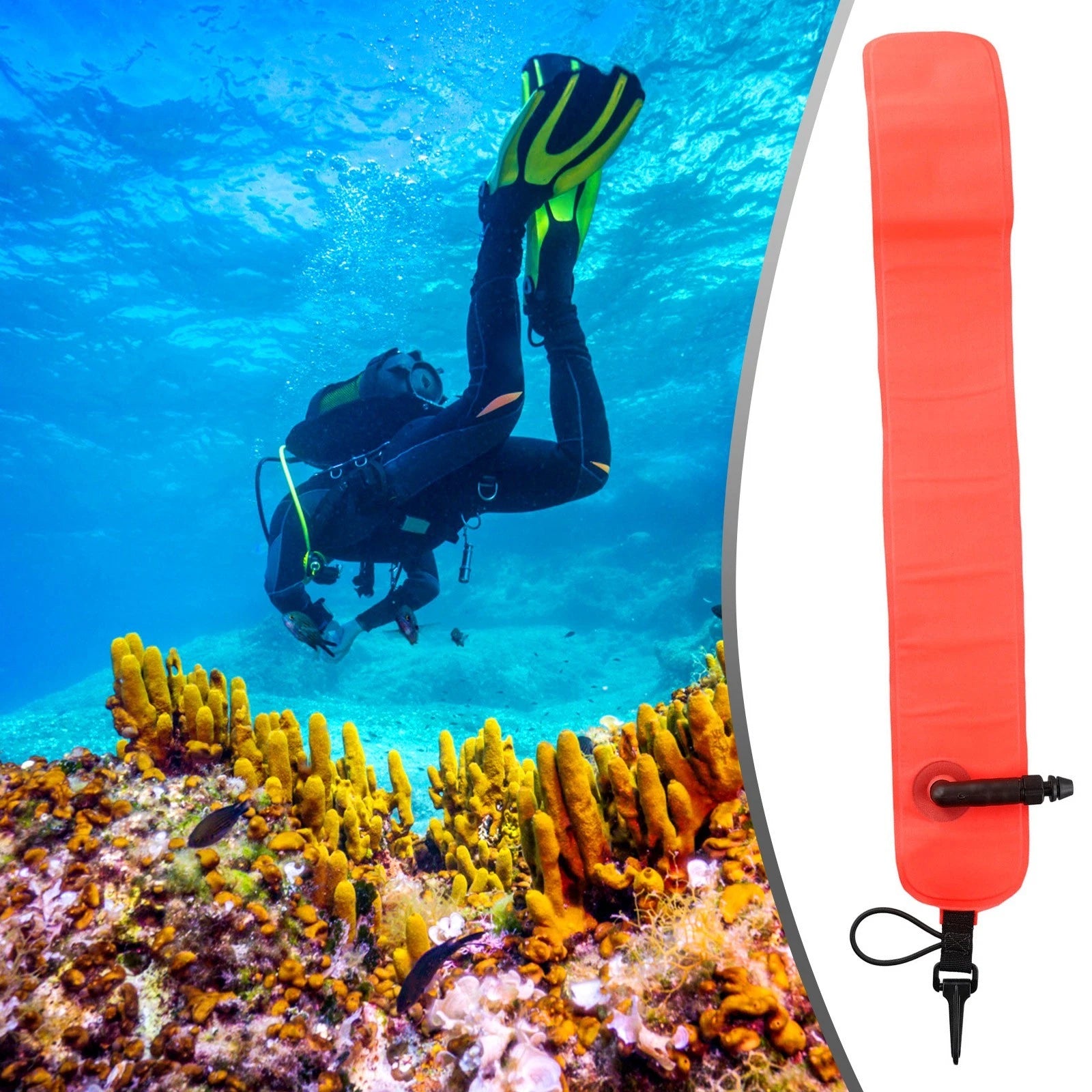 TPU Coated 210D Nylon Diving Buoy for Enhanced Visibility