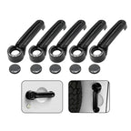 5 x Black ABS Outside Door Handle Cover Trim Set for Jeep Wrangler (2007-2018)