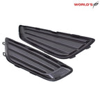 Pair Black Fog Light Covers for Ford Focus (2015–2018)